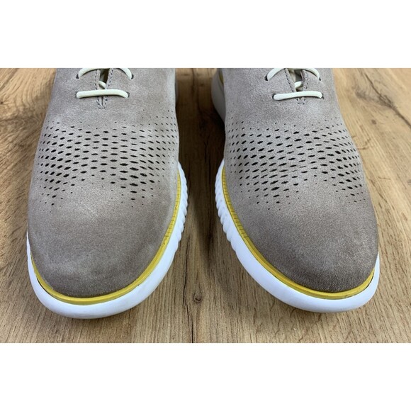 Cole Haan Men's 2.ZERØGRAND C35749 Taupe Brown Laser Wingtip Stucco Suede 11 M - Picture 6 of 14